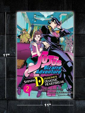 Jojo's Bizarre Adventure Demonic Heartbreak Vol 2 manga poster - 11x17 art print